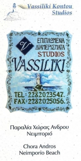ΕΝΟΙΚΙΑΖΟΜΕΝΑ ΔΩΜΑΤΙΑ ΔΙΑΜΕΡΙΣΜΑΤΑ VASSILIKI STUDIOS AND FAMILY APARTMENTS ΑΝΔΡΟΣ